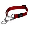 Rogz Obedience Half Check Collar Reflective Red Claws n Paws Pet Supplies