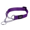 Rogz Obedience Half Check Collar Purple