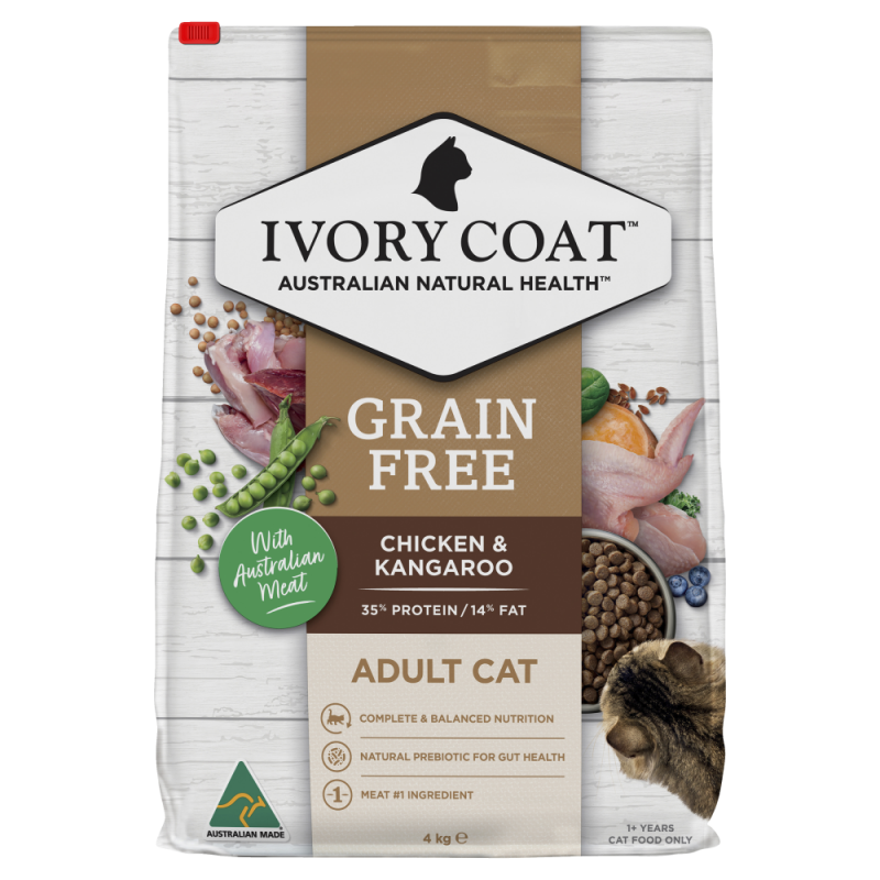 Ivory Coat Grain Free Cat Food - Chicken & Kangaroo 4kg