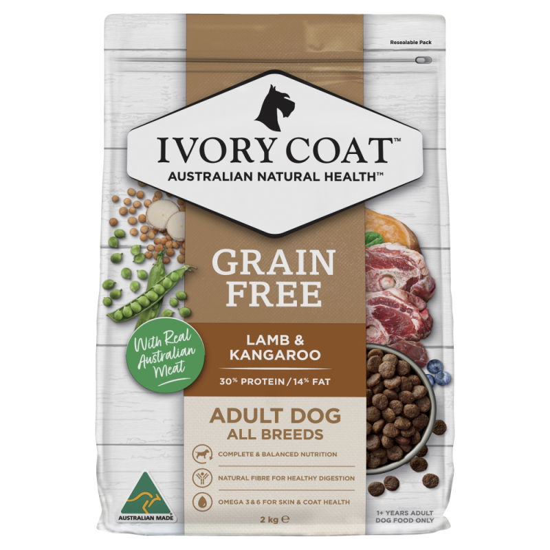 Ivory Coat Grain Free Dog Food - Lamb and Kangaroo 2kg