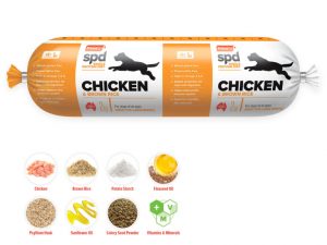Prime 100 Chicken and Brown Rice 2kg Dog Roll