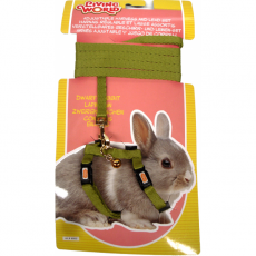 Living World Dwarf Rabbit Harness & Lead Set Green