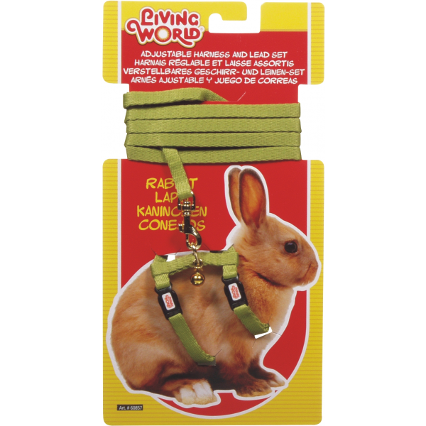 Living World Rabbit Harness & Lead Set Green