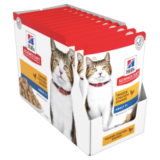Hill's Science Diet Adult 7+ Chicken Cat Food Pouches Box