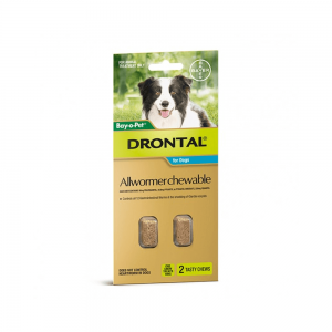 Drontal Allwormer Chews 10kg 2 pack