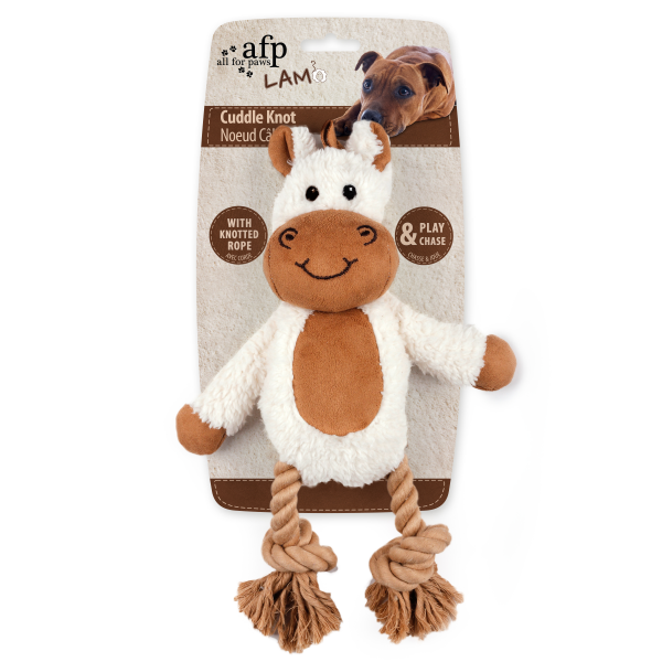 LAM17 Cuddle Dental Horse with Rope Dog Toy 31 x 23cm